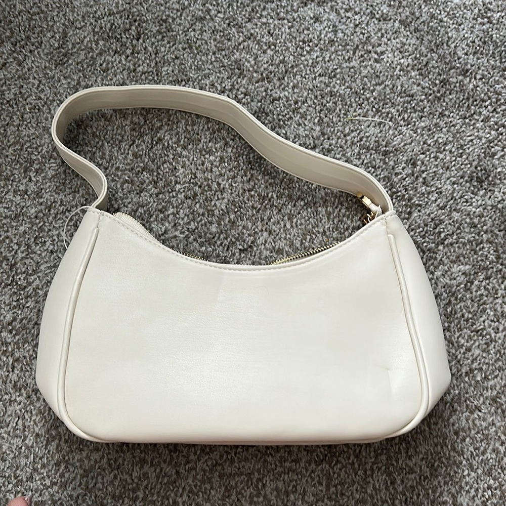 White shoulder bag, pvc